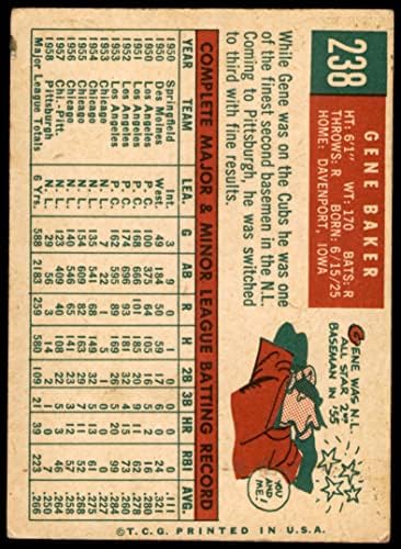 1959 Topps 238 Gene Baker Pittsburgh Pirates שודדי ים טובים