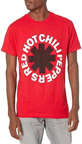אדום חם צ ' ילי פפרס גברים של רשמי שחור כוכבית על אדום חולצה
