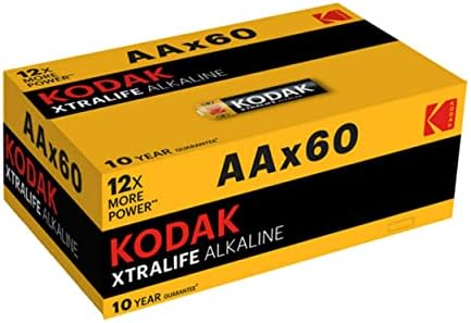 סוללות Kodak AAA 60 חבילות - עם 10 שנים חיי מדף ארוכות סוללות אלקליות לאורך זמן AAA Size Pack, 1.5