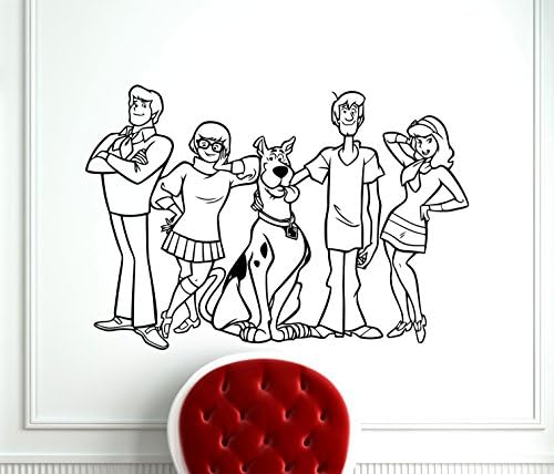 Scooby-doo Wall מדבקות סקובי דמויות דמויות ילדים מצוירים ויניל מדבקה חדר פעוטות קישוט פנים בית ילדים עיצוב אמנות