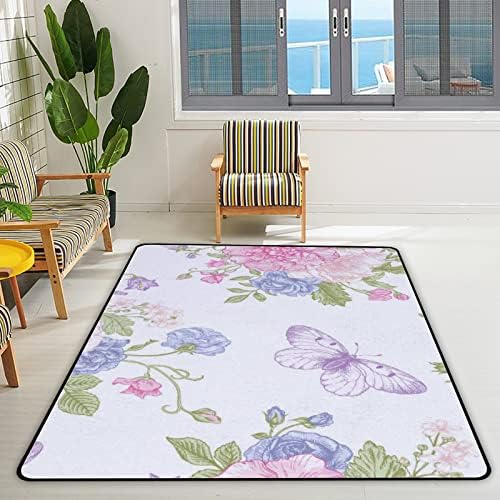 זוחל שטיח מקורה משחק שטיח מחצלת פוני ורדים לסלון חדר שינה חינוכי חינוך חינוכי שטיח שטיח 80x58 אינץ '