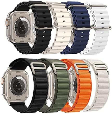 8 Pack Ocean להקת אוקיינוס ​​תואמת ל- Apple Watch Ultra Band 38 ממ, Apple Watch Band 40 ממ, Apple Watch