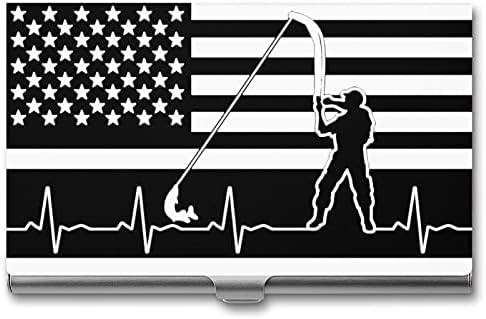 אמריקאי דגל דיג פעימות לב עסקים מזהה כרטיס מחזיק סילם מקרה מקצועי מתכת שם כרטיס ארגונית כיס