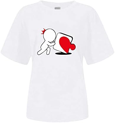 חולצת T מודפסת של יום האהבה מודפס