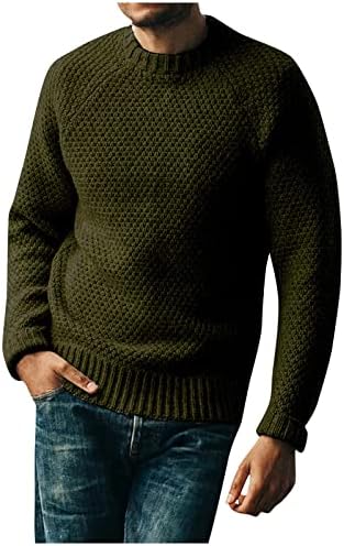 סוודר גברים בצבע אחיד של גברים סוודר סוודר צוואר עגול סוודר שרוול ארוך סוודרים