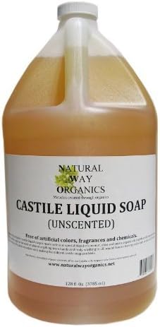 דרך טבעית אורגני סבון קסטיליה לא מרומז במיוחד - מושלם לטיפול בעור טבעי וטיפול בשיער - הכינו מוצרי ניקוי ירוקים
