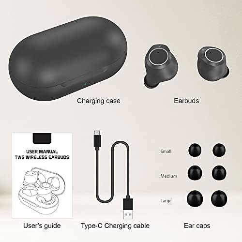 אוזניות Bluetooth אלחוטיות אלחוטיות פועלות עבור סמסונג גלקסי A32 5G עם מארז טעינה באוזניות באוזן.