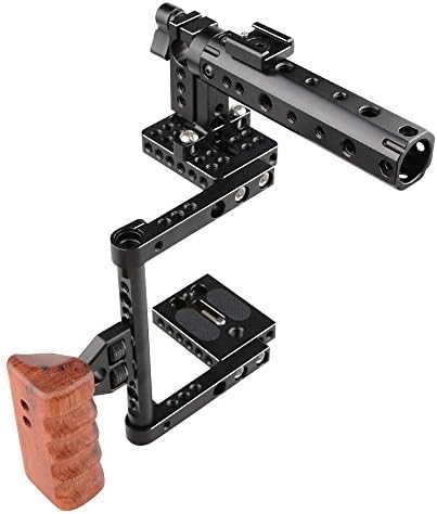מצלמת DSLR של Camvate עם אחיזת עץ כלוב עליונה עבור 600D 70D 80D - 1373