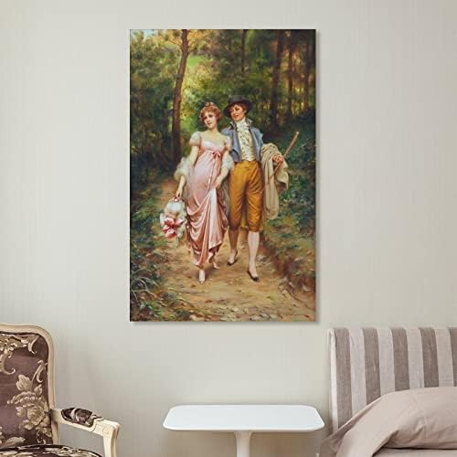 ציור רומנטי ויקטוריאני קלאסי קלאסי פוסטר בד קיר אמנות הדפסים לעיצוב קיר תפאורה לחדר עיצוב חדר שינה מתנות 08x12
