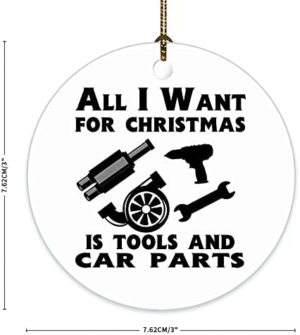 מתנה מכנית, כל מה שאני רוצה חג המולד הוא כלים וחלקי מכוניות, קישוט לחג המולד למכונאי, מתנות מכונניות