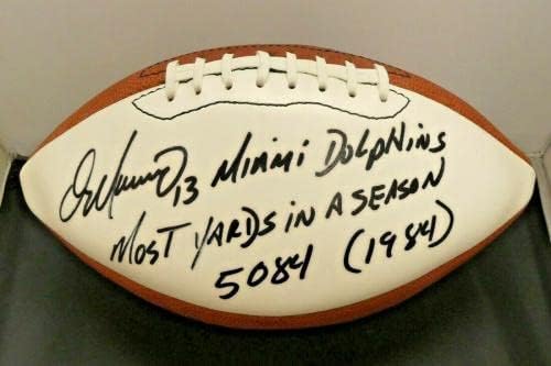 דן מרינו חתם על מיאמי דולפינים רוב YDS 5084 כדורגל מכתב JSA מלא - NFL חתימה חתימה שונות של פריטים שונים