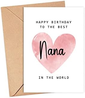 יום הולדת שמח לכרטיס הננה הטוב ביותר בעולם - כרטיס יום הולדת ננה - כרטיס ננה - מתנה ליום האם - כרטיס