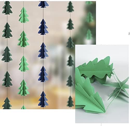אגרטל מי זכוכית 14 ממ 2 ממ/78.7 אינץ 'מאמרים דקורטיביים של מסיבה דקורטיבית לחג המולד 3D מיני לחג המולד נייר