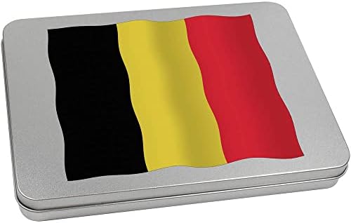 Azeeda 'מנופף דגל בלגיה' מתכת כתיבה צירים פח / תיבת אחסון