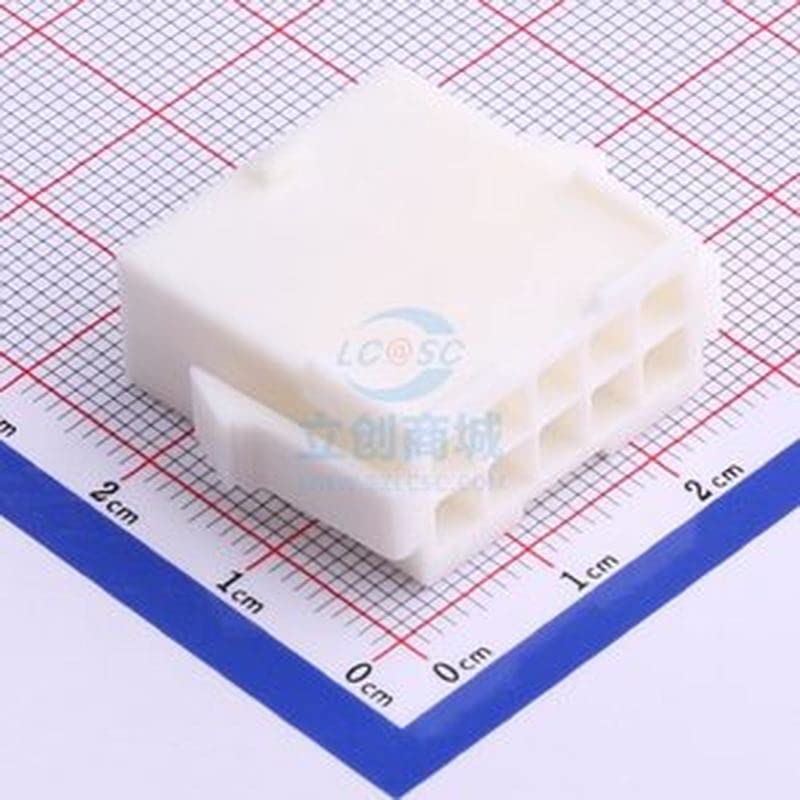 10 PCS 4.14 ממ מעטפת פלסטיק פלסטיק לבן מיני-אוניברסלמיט-N-LOK Crimp מסוף מעטפת פלסטיק P = 4.14 ממ--HX41406-10R