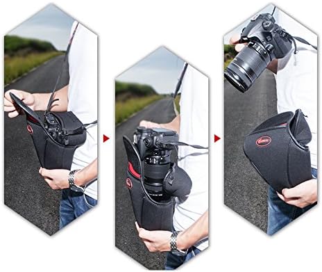 תיק מצלמה קל במיוחד נייד או תיק עדשה לקנון 1000 ד/450 ד / 500 ד/550 ד/600 ד 18-55 מ מ עדשה או ניקון ד3100 / ד3000