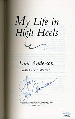 לוני אנדרסון JSA COA חתם על חיי בחתימת ספרים גבוהה של עקבים