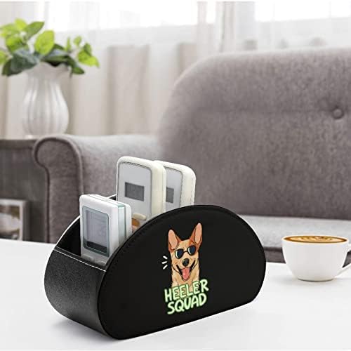 הדפסת ראש כלב מגניבה טלוויזיה מארגן מרחוק מחזיקי בקרת קופסאות עור PU 5 תאים מיכל אחסון