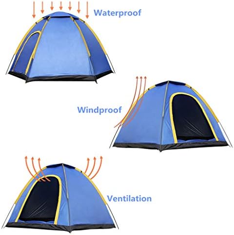 אוהל לקמפינג 3-4 אדם קל משקל תרמילאים חיצוני אוהל עם תיק נשיאה,עמיד למים אוורור נגד קרינה אולטרה סגולה, התקנה