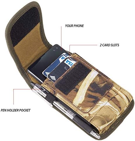 Luxmo מחוספס מחוספס כבד טלפון סלולרי נשיאה מחזיק חגורה קליפ נרתיק נרתיק נרתיק תואם לסמסונג גלקסי מוטורולה מוטו