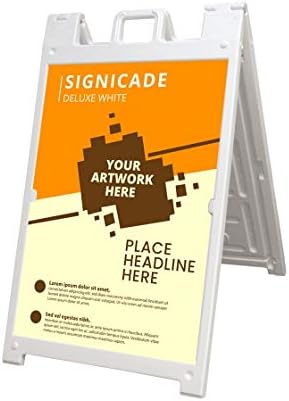 Signicade A-Frame Sign Sign, לוח כריך מתקפל נייד דו צדדי, לוח הודעות פרסום קדמי ואחורי של שלט לוח