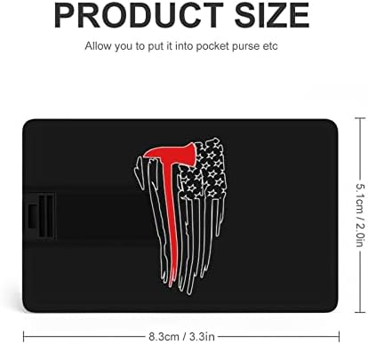 כבאי אדום קו אדום אמריקאי כרטיס אשראי USB כונני פלאש בהתאמה אישית של מקל מזיכרון מפתח מתנות תאגידיות ומתנות