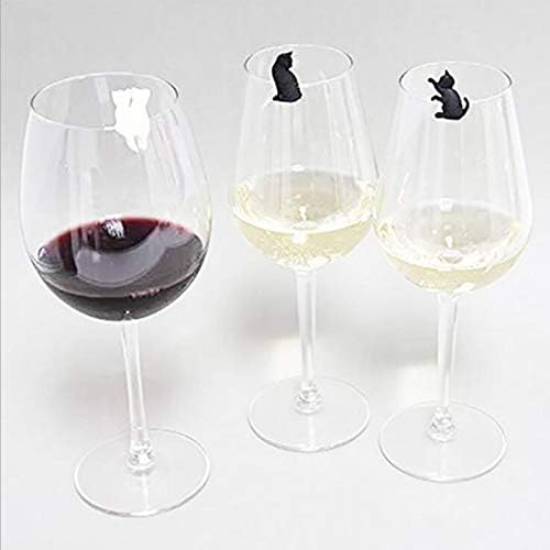 6 יח ' חבילה אדום כוס סיליקה יין מזהה ותווית ג ' ל יצירתי תליון זכוכית בית עשה זאת בעצמך עכבר