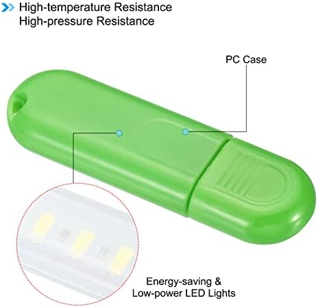 תאורת לילה USB של פטיקיל, 4 חבילות תוספות ניידות מקל מנורת LED קטן עם 3 חרוזי מנורה אור USB אור לחדר אמבטיה