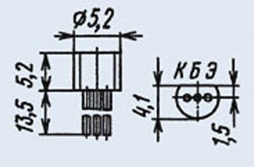 S.U.R. Transistor Transistor Silicon KT6112V Analoge BC524-10, SS9015C USSR 40 PCS
