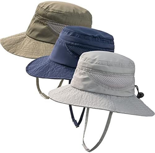 3 יח 'פעוט כובע דלי שמש פעוט כובע הגנת שמש גדול כובע רשת מתכווננת כובע רשת לבנות תינוקות 1-4 שנים