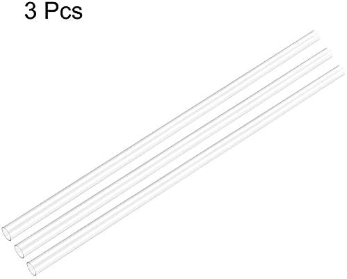 Uxcell 3pcs צינורות קשיחים נוקשים 18 ממ מזהה x 20 ממ OD x 2ft אורך צינור פוליקרבונט פלסטיק עגול