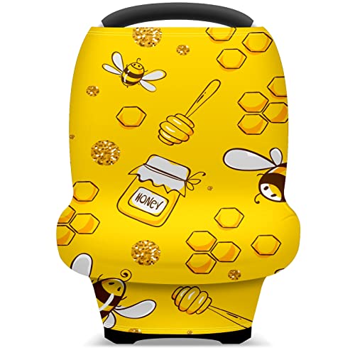 כיסויי מושב מכונית לתינוק מעופפים דבש דבש מתוק צהוב מתוק כיסוי סיעוד מנקה עגלת צעיף עגלת עגלת תינוקות חופה