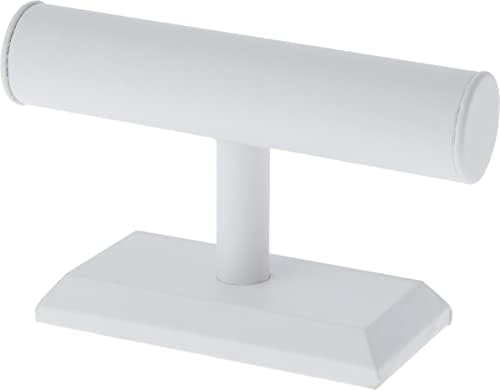 עמדת תצוגת צמיד T-Bar של פלימור לבן, 7.5 W x 5 H