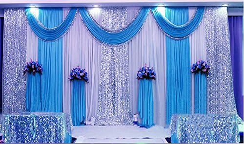 כחול חתונה קבלת רקע קישוטי טקס רקע