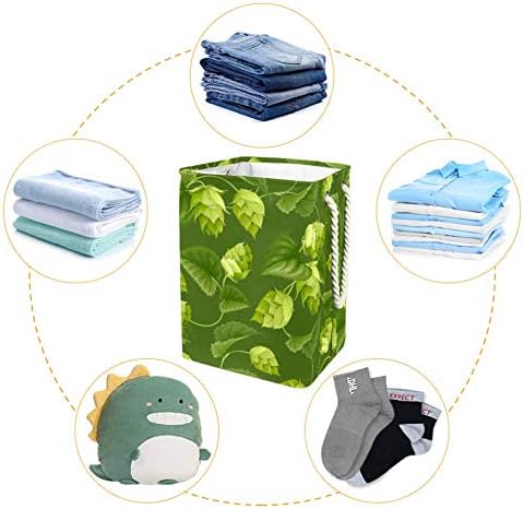 דפוס כשות ועלים ירוקים 300 ד אוקספורד עמיד למים סל כביסה סל כביסה גדול לשמיכות צעצועי בגדים בחדר שינה