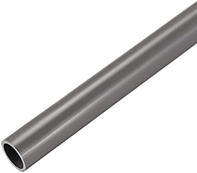 uxcell 3pcs PVC צינורות עגולים קשיחים, צינור מים גמיש מפלסטיק 16 ממ מזהה x 20 ממ OD 0.5 מ ', אפור
