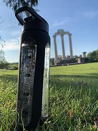 זכוכית ECI בקבוק מים 24 גרם עם כדור בלנדר אבקת חלבון