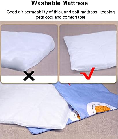 מיטות משופעות מעץ מקורה לכלבי חיות מחמד/חתולים, מיטת כלבים אורטופדית מורכבת לשיפור השינה, ארבע עונות
