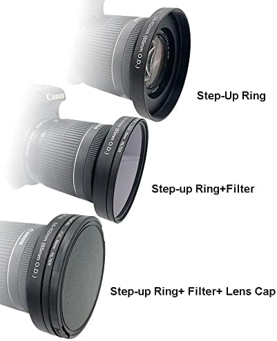 טבעת מדרגה לינגופוטו למצלמות DSLR ללא מראה וידאו תואם לעדשה 52 ממ עד 85 ממ עדשה קופסה מט O.D,