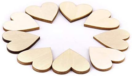 100 יחידות ריק לב עץ פרוסות עץ אהבת לב חתונה שולחן פיזור קישוט מלאכות קישוטי חתונה לקבלה עשה זאת בעצמך