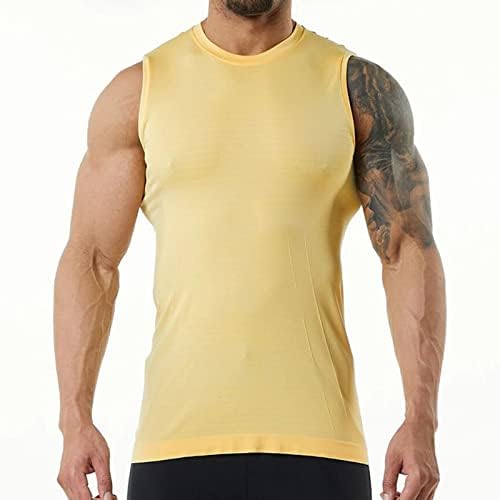 קיץ גברים של חולצות גברים של חדר כושר פיתוח גוף סטרינגר גופייה אימון שרירים לחתוך חולצה כושר צוואר חולצה