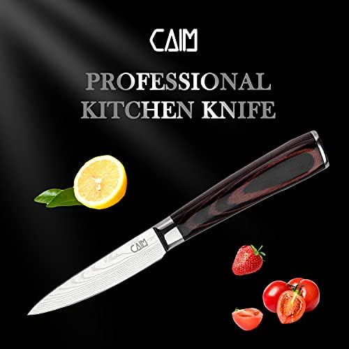 קים קילוף סכין 3.5 אינץ פחמן נירוסטה חד מטבח סכין לבית קצבים & מגבר; מקצועי חיתוך קיצוץ קילוף