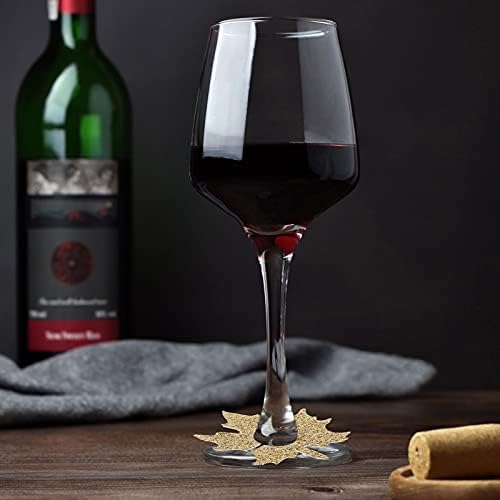 גלפדה הודיה קישוטי 6 יחידות הודיה יין זכוכית טבעת לא ארוג טבעת יצירתי יין כוס קישוט