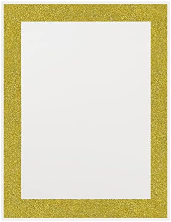 לוח פוסטר לבן מסגרת יהלום אולטרה-בריט, הולוגרפי כסף, 22 על 28 אינץ