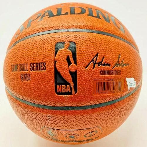 לוס אנג'לס לייקרס מג'יק ג'ונסון חתמה על קנאי כדורסל 3x NBA MVP A544851 - כדורסל חתימה
