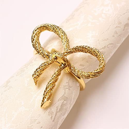 N/A 12 יחידות ציפוי צבע חתונה מפית חתונה טבעת עניבת מפיות אבזם אופנה אביזרי מפית אופנה מפית