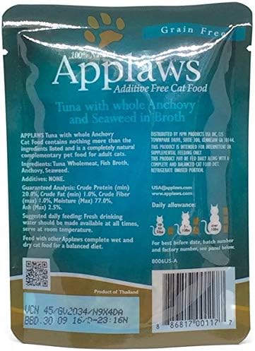 Applaws Grain תוסף חינם מזון חתול חינם במרק 6-טעם חפיסה מגוונת פלוס מכסה סיליקון