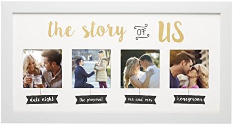 קייט ומילו 'הסיפור שלנו' מסגרת תמונת קולאז 'לחתונה, סיפור האהבה שלנו שמור על מזכרת, אירוסין, מקלחת כלה