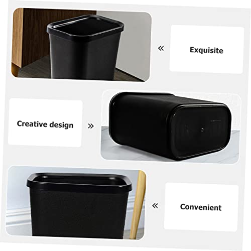 קבילוק פתוח אשפה יכול מלבני אשפה יכול פלסטיק אשפה יכול שחור פסולת סל אשפה מחזיק ושונות אחסון