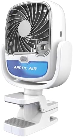 אחיזת אוויר ארקטי Go Go Evaporative Air Cooler, מאוורר אלחוטי ונייד עם 3 מהירויות, מהדק אוניברסלי ו- 360
